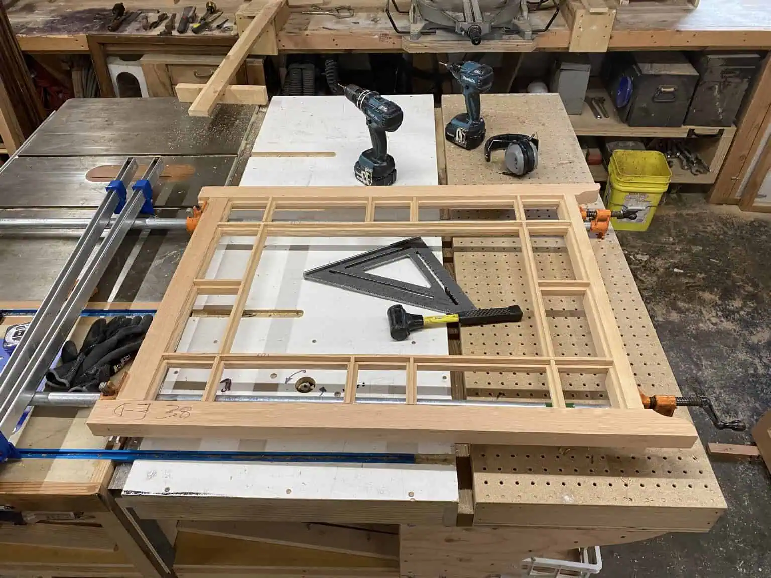 New fifteen-lite sash constructed out of old growth fir